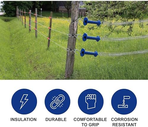 5 Pack Electric Fence Gate Big Tension Spring Extended up to 23 feet for Electric Fence Gate Livestock Fence Agricultural Fencing and Pasture - Image 5