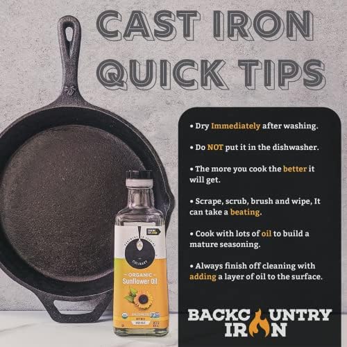 6-1/2 Inch Round Small Pre-Seasoned Cast Iron Skillet - Image 7