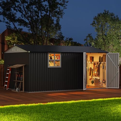AirWire 14x10 FT Outdoor Metal Storage Shed with Window - Image 7
