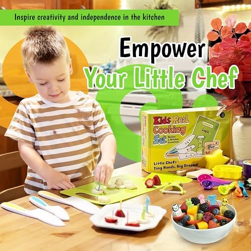 Kids Knife Set for Real Cooking -40Pc Montessori Kitchen Tools for Toddlers - Image 6