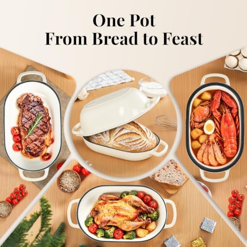 5-Quart Oval Dutch Oven for Bread Baking - Image 2
