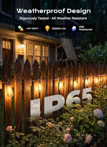 Brightown 108FT Solar String Lights Outdoor Waterproof, Last 30+Hrs Runtime - Image 3