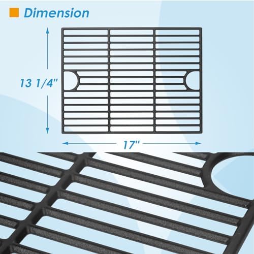 17" Grill Grates Replacement Parts for Nexgrill 4-Burner 720-0830H 720-0783E Nexgrill Replacement Parts 5 Burner 720-0888N 720-0888 720-0697, Grill Parts for Kenmore, Uniflame and More - Image 3