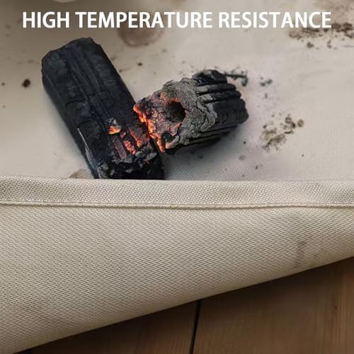 40" Fire Pit Mat Fireproof Wood Stove Under Grill Mat with Solo Stove for Outdoor Wooden Deck BBQ Lawn - Image 5