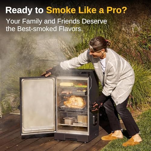 EAST OAK 30" Outdoor Electric Smoker with Side Chip Loader for up to 6x Longer Uninterrupted Smoke, 725 sq in Large Cooking Area, Digital 12-Hr Timer & Easy-Rolling Wheels - Image 2
