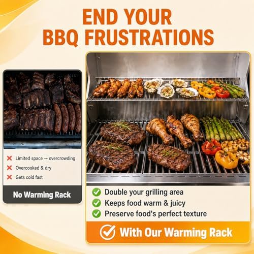 Warming Rack for Monument 4-Burner–Stainless Steel Grill Replacement Parts - Image 4