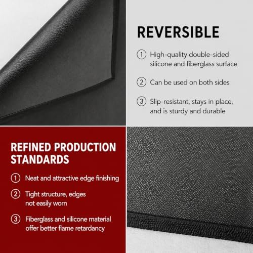 60 x40 Inch Under Grill Matt for Outdoor Grill Deck Protector - Image 3