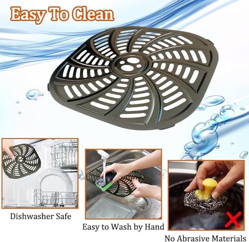6QT Air Fryer Crisper Tray Plate for Gourmia GAF616 Air Fryers, Premium Double Layer Nonstick Coating Air Fryer Grill Plate Pan Rack Grate Shelf for 6QT Gourmia Air Fryer, Dishwasher Safe - Image 5