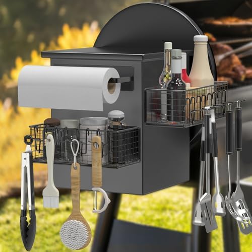 2 Pack Magnetic Storage Bins and Paper Towel Holder for Traeger Grills - Image 6