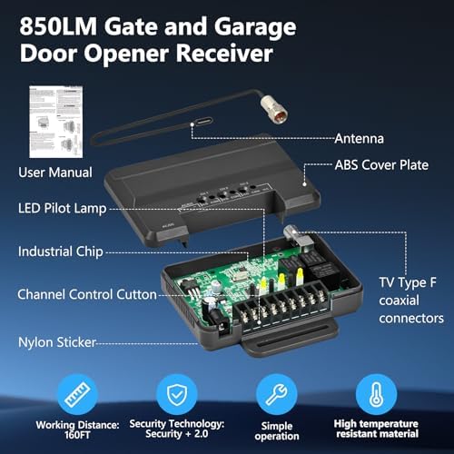 for Liftmaster 811LMX Gate Remote and for Liftmaster 850LM Gate and Garage Door Opener Receiver, 811LMX Remote Works with 850LM Receiver, Compatible with Most Gate and Commercial Door Operators - Image 3