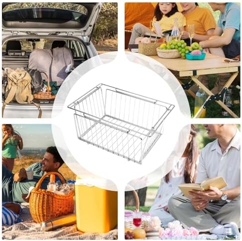 Basket for Grill Table Stainless Steel Foldable Holder - Image 5