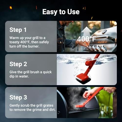 ThermoMaven BQ03 Grill Brush Replaceable Cleaning Head, Safe Bristle-Free BBQ Cleaning Tool, Barbecue Grill Cleaner, 6 Pcs Refill, Only for BQ03 - Image 6