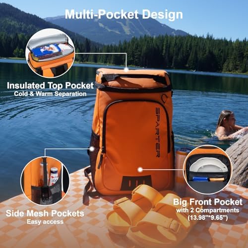 SPARTER Backpack Cooler Insulated 33/49 Can Leakproof Waterproof Bag Beach - Image 4