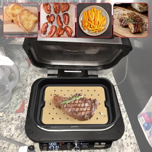Cooking Pot and Combo Crisper Basket for Ninja Foodi FG551 DG551 DG651 Smart XL 6-in-1 Indoor Grill, Non Stick Air Frying Basket & Griddle Pan with 100 Pack Air Fryer Liners - Image 6