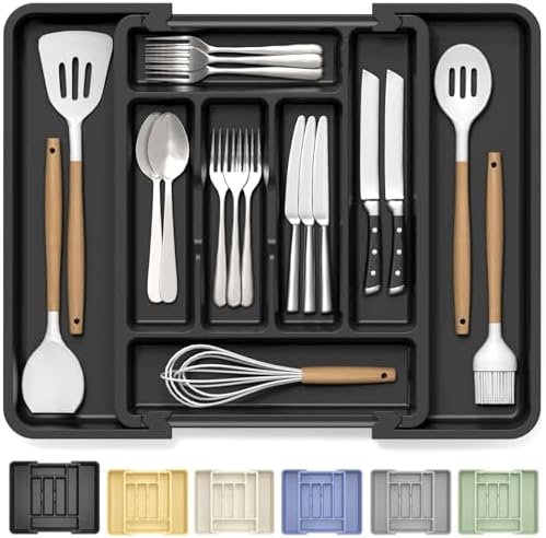 Caperci Large Silverware Organizer Tray for Kitchen Drawer Utensils Thicker by Caperci