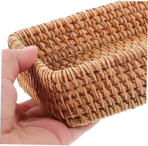 Small Oval Rattan Basket for Bread Fruit and Snack Serving - Image 6