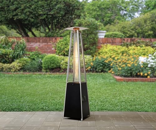 BTExpert 48000 BTU Pyramid Patio Heater for Outdoor Double Layer Stainless Steel Burner Triple Protection System Quartz Glass Tube Propane Heater for Home & Commerical Black - Image 2