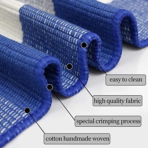 SEEKSEE Buffalo Plaid Outdoor Rug 3' x 5' Blue and White Front Door Mat, Layering Rug for Porch, Summer Doormat, Front Porch Rug for Outdoor Entrance Entryway Patio Porch Decor - Image 6