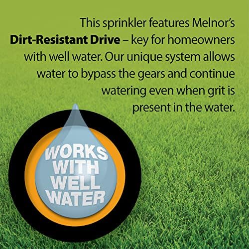 Melnor 65154AMZ XT Turbo Oscillating Sprinkler,Metal Base,4,500 sq. ft.,Quick Connect Bundle,3-Way Adjustable,Black,Yellow,(Pack of 12) - Image 6