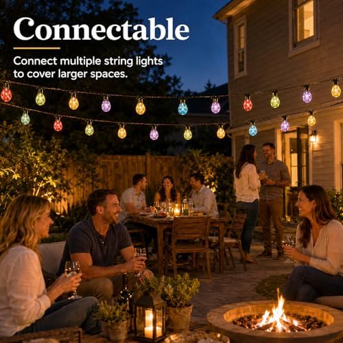Vigdur Pineapple String Lights, 10FT Multicolor Patio Lights Outdoor - Image 5