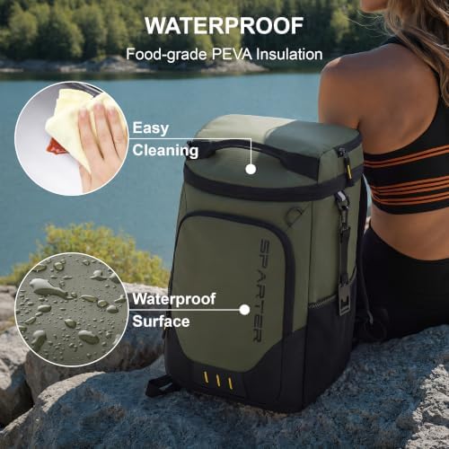 SPARTER Backpack Cooler Insulated 33/49 Can Leakproof Waterproof Bag Beach - Image 5