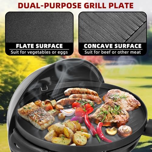 Electric Grill Outdoor/Indoor,Portable BBQ Grill with Nonstick Surface - Image 7