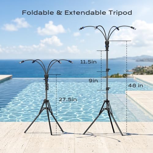 Portable 4 Gallon Misting System with 15000mAh Rechargeable Pump, Stand, 33FT Hose – Powerful Outdoor Water Bucket Misters for Outside Patio Cooling, Backyard, Canopy, Sports, Greenhouse, Camping - Image 5