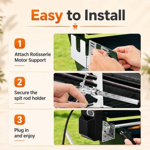Rotisserie Grill Kit for Weber Spirit E-210 - Image 6
