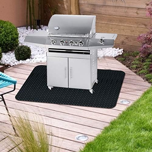 Fasmov 48 x 36 inches Grill Mat Grill and Garage Protective Mat, Protects Decks and Patios from Grease Splashes, PVC Flame Retardant Material - Image 3