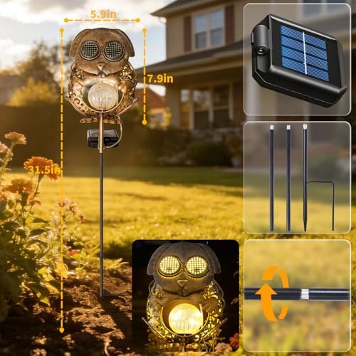 SRNPMIU Solar Lights Outdoor Decor, Solar Dog Yard Decorations Outdoor - Image 2