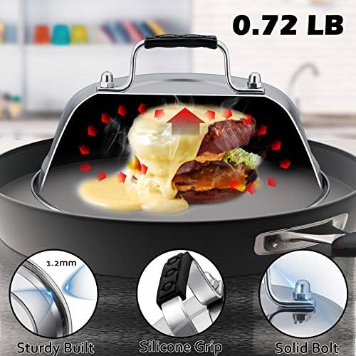 Leonyo Heavy-Duty Griddle Basting Cover Dome Set of 3(12INx1+9INx2) - Image 5