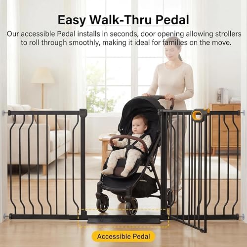 100-105 Inch Extra Wide Baby Gate for Stairs Doorways - Image 4