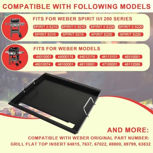 Full Size Spirit 200 Griddle Inserts for Weber GS4 Spirit II & I 200 Series - Image 5