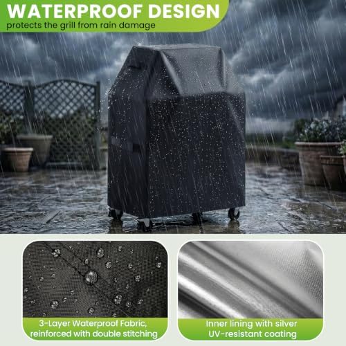 Grill Cover for Outdoor Grill, 32 inch Grill Covers Heavy Duty Waterproof - Image 5
