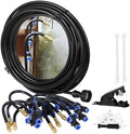 Misters for Outside Patio 32.8Ft (10M) Outdoor Water Misting Cooling System Backyard Mist Kit with 360 ° Adjustable Brass Mist Nozzles & Brass Adapter(3/4'') for Garden,Greenhouse,Fan,Pool,Porch by ColoryourlifewithMSDADA