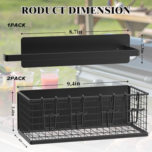 2-Pack Magnetic Storage Bins with Paper Towel Holder for Traeger - Image 2
