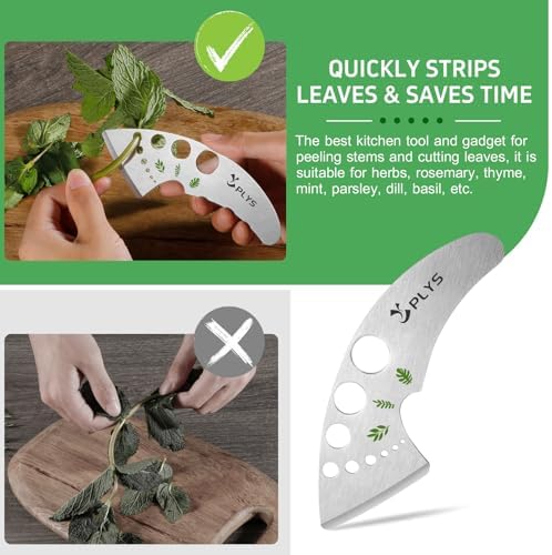 Plys Herb Stripper Tool for Basil,Parsley,Rosemary, Kitchen Gadgets 2026 - Image 3