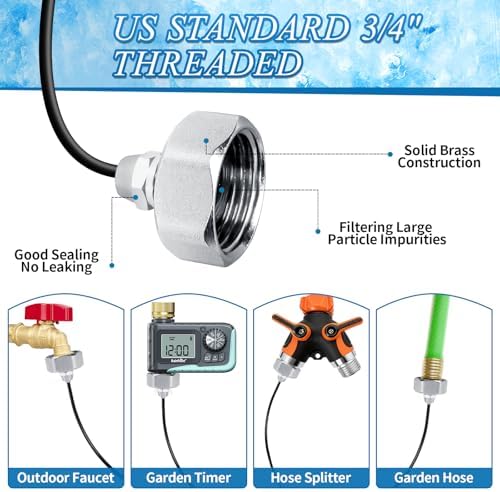 AC Condenser Misting Cooling System Includes Water Filter Cutter, Air Conditioner Cooler System Evaporative Cooling Kit for Residential AC Units, Sun-Exposed Condensers&High-Temperature Climate Homes - Image 7