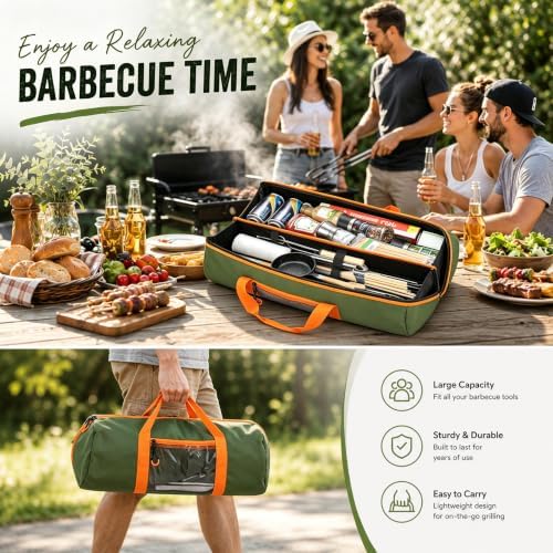 22'' Grill Tool Storage Bag with Inner Divider, BBQ Tool Storage - Image 7