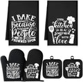 Sratte 6 Pcs Kitchen Decor Accessories Set Set, Baking, Black by Sratte
