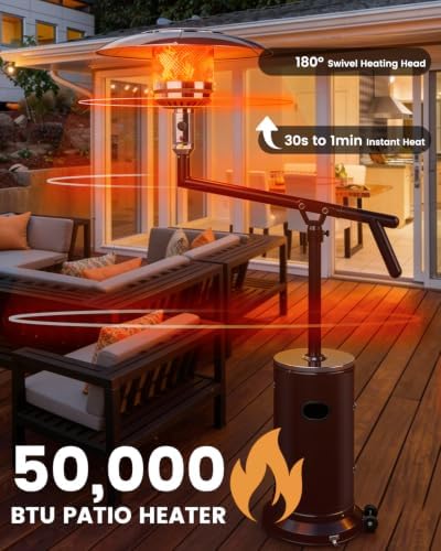 FOOWIN Perfect Position Pyramid Patio Heater,Outdoor Heater with Swivel Arm - Image 3