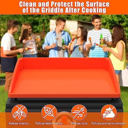 BESSIO Silicone Griddle Mat Cover for Blackstone Griddle 17 Inch Orange - Image 2