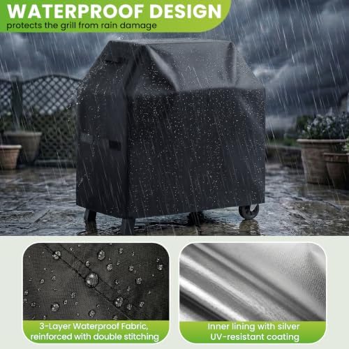 Grill Cover for Outdoor Grill, 55 inch Grill Covers Heavy Duty Waterproof - Image 5