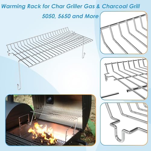 Warming Rack Grill Parts for Char Griller 5050, 3001, 5650, 5072, Grill Rack for Char Griller Replacement Parts 5050, Warming Grate for Char Griller Parts 5650 - Image 4
