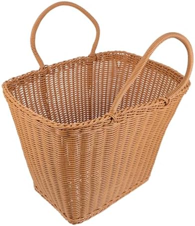 Handmade Woven Picking Basket, Decorative Rural Style Storage Holder by balacoo