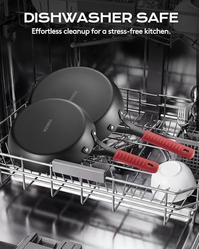Carbon Steel Pan, 12 Inch Nonstick Frying Pan Skillet with Lid - Image 2