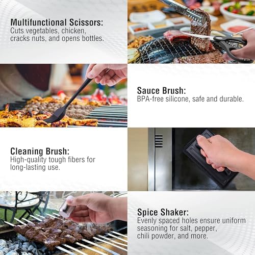 PARGRILL 128 PCS Griddle Accessories Kit - Premium Flat Top Grill Accessories Set for Blackstone & Camp Chef, Stainless Steel BBQ Tool Utensils Gift Grilling Set for Lover Outdoor Men Women dad - Image 7