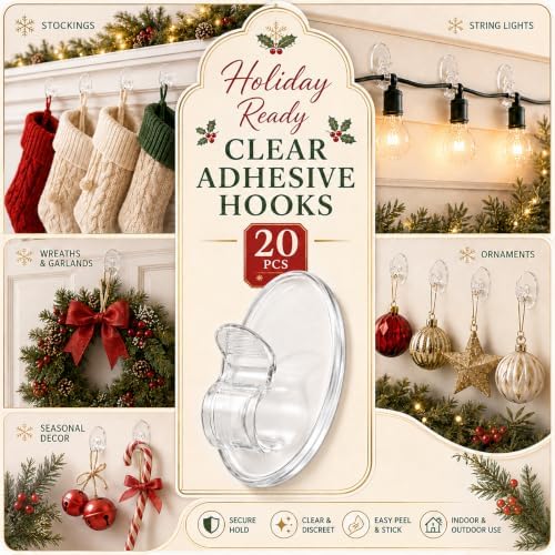 Outdoor String Lights Adhesive Hooks - 20Pcs Clips 3X Stronger Adhesion - Image 2