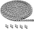 #41 Roller Chain 20 Feet for Gate Openers, Carbon Steel Operator Chain Replacement for Extension Automatic Sliding Gate Opener, Garage Hanger Door, Include 5 Connecting Links by luxlead
