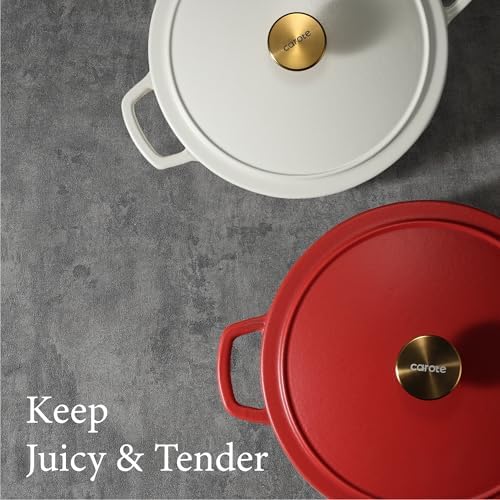 CAROTE 5QT Enameled Cast Iron Dutch Oven Pot with Lid - Image 7